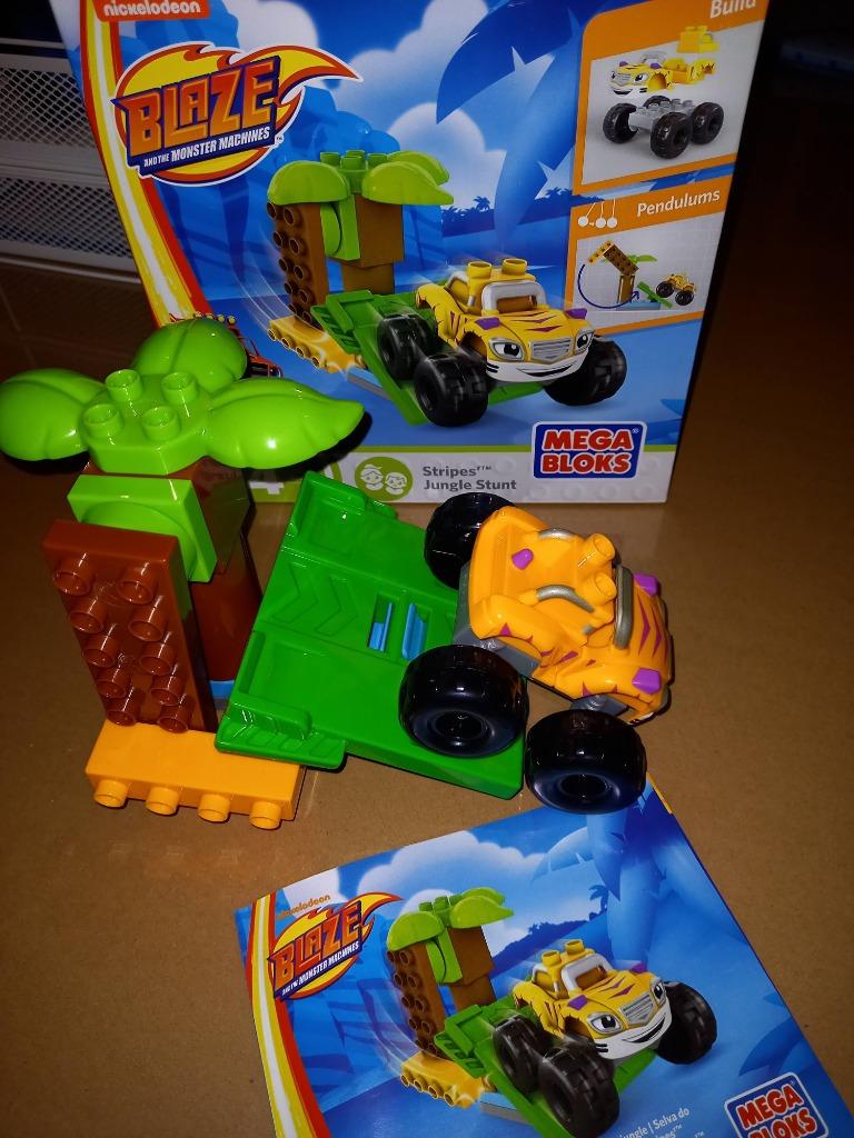 Mega bloks Blaze - Stripes Jungle Stunt, Kinderen en Baby's, Ophalen, Zo goed als nieuw, Megabloks