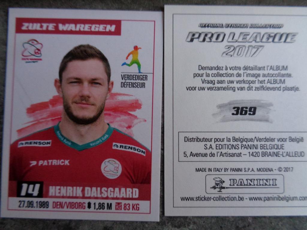 PANINI FOOTBALL 2017 DALSGAARD  nr 369 UPDATE !!!, Verzenden, Sticker
