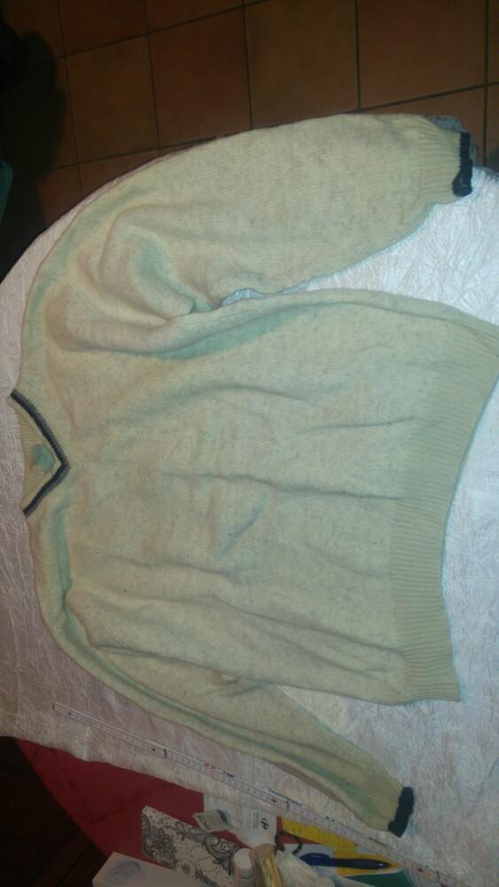 Vintage pull Columbia portland oregon usa laine shetland L, Enlèvement ou Envoi, Porté, Taille 52/54 (L), Beige