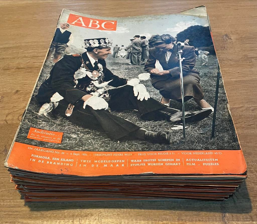 ABC-magazine 46 stuks 1954-1958, Antiek en Kunst, Antiek | Boeken en Manuscripten, Ophalen of Verzenden
