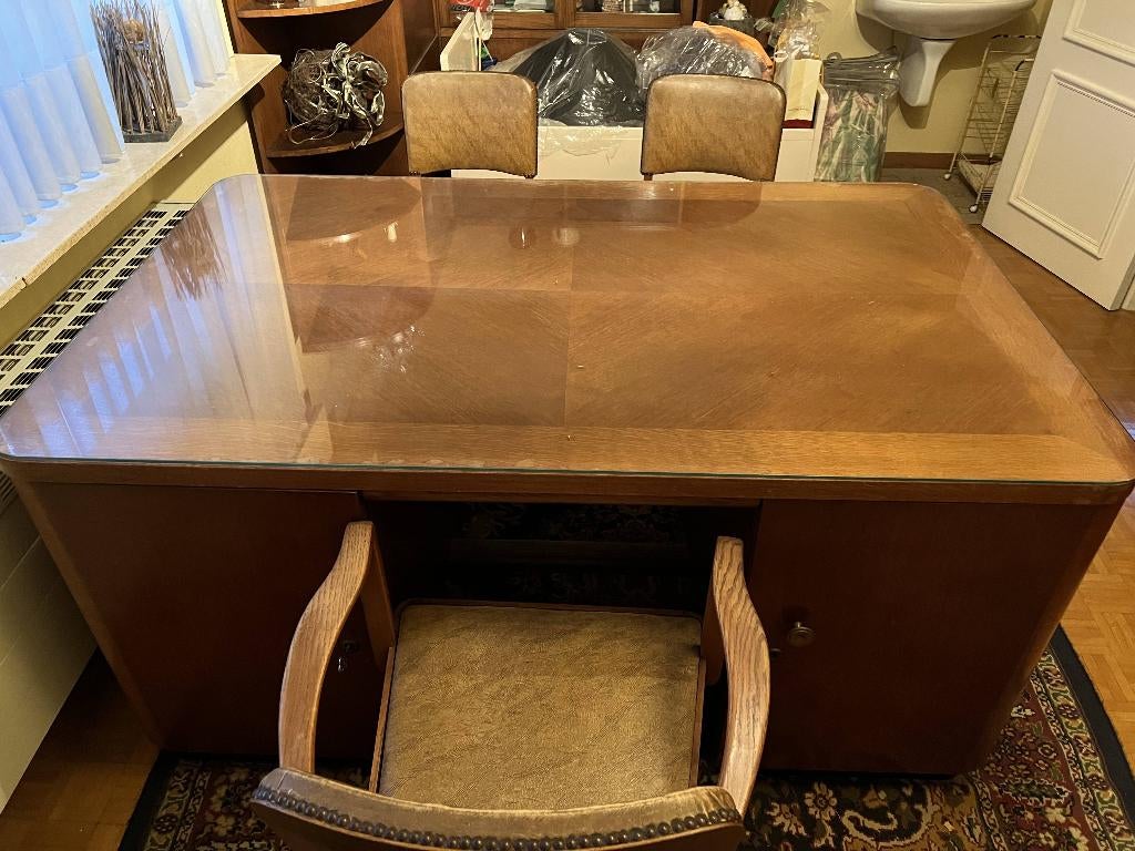 Vintage bureau meubel, Huis en Inrichting, Bureaus, Vintage, Ophalen, Gebruikt