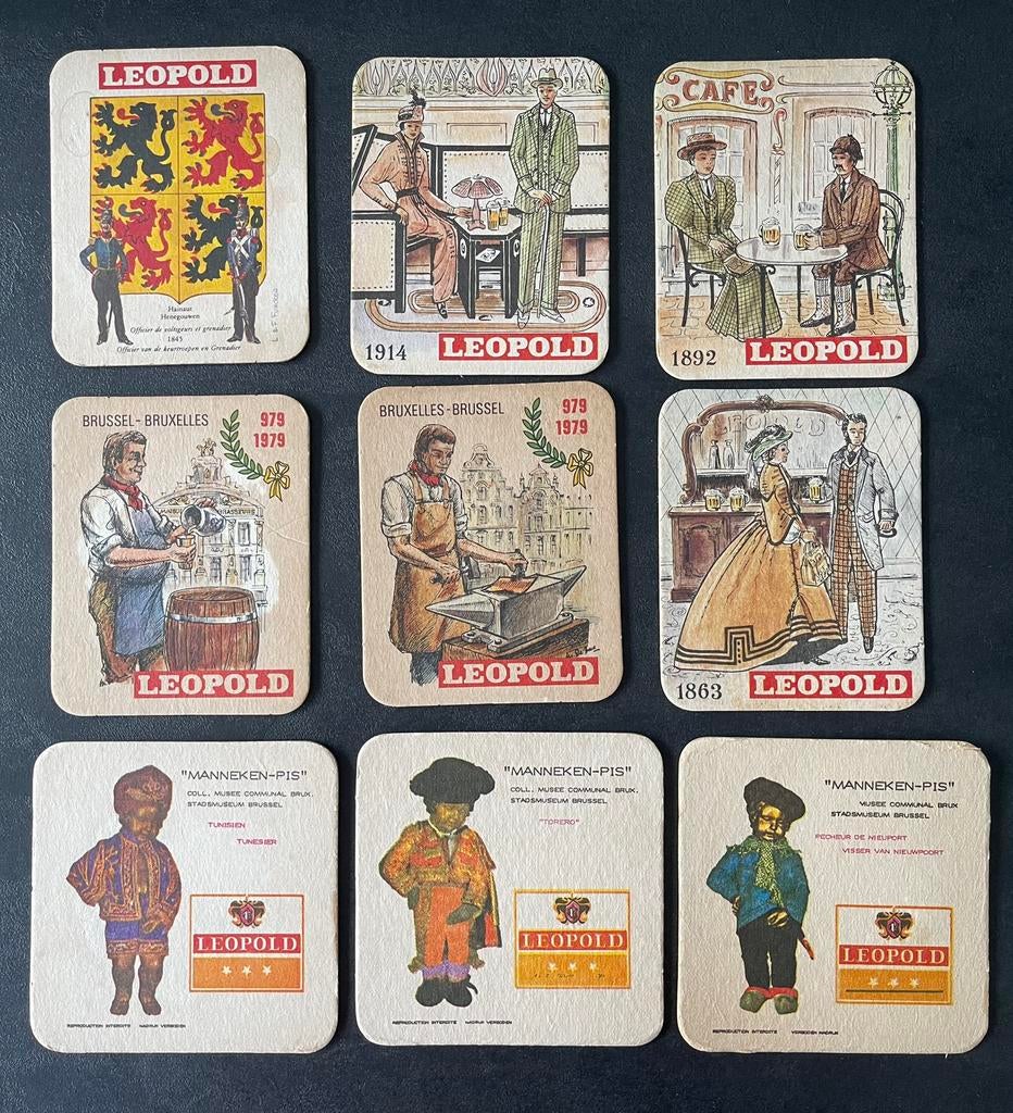 Bierviltjes - LEOPOLD MIX, Verzamelen, Ophalen of Verzenden, Zo goed als nieuw