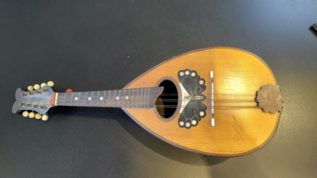 Antieke mandoline, merk Silvestro - Catania, Musique & Instruments, Instruments à corde | Mandolines, Enlèvement, Utilisé