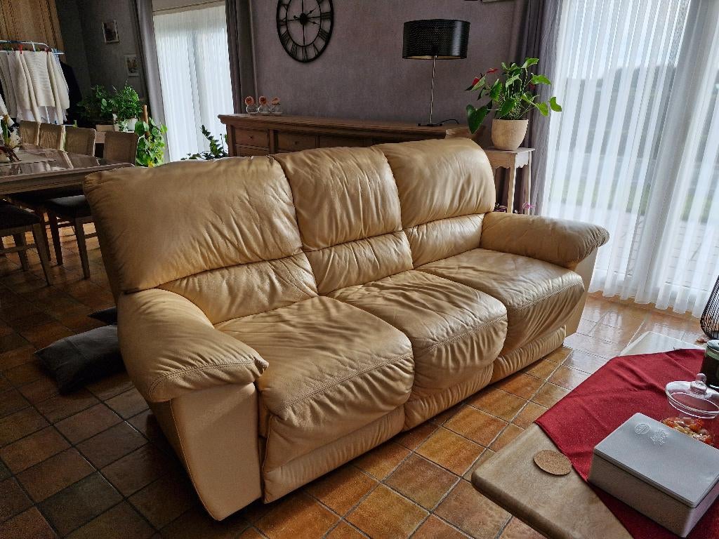salon et table, Enlèvement, Comme neuf, Cuir, Moderne