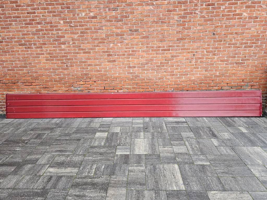 Poort rood 5m05, Ophalen, 200 cm of meer, Schuifpoort, 200 cm of meer