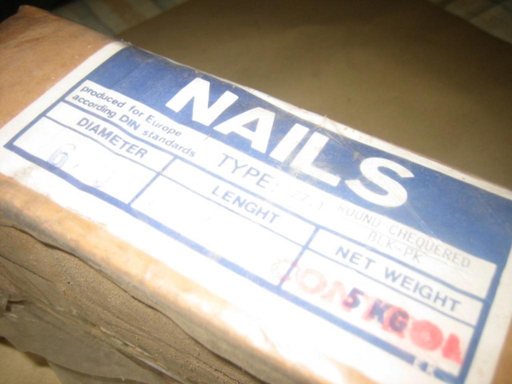 Nagels in pakken van 5   kilo, verschillende  lengten, Ophalen, Zo goed als nieuw, 50 tot 100 mm, Spijkers