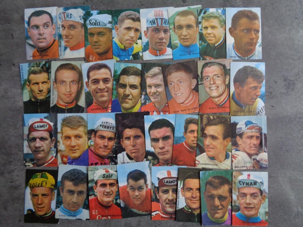 WIELRENNERS PRENTJES CHROMO's JAREN MIDDEN 60  32X ****** en, Hobby en Vrije tijd, Stickers en Plaatjes, Ophalen of Verzenden