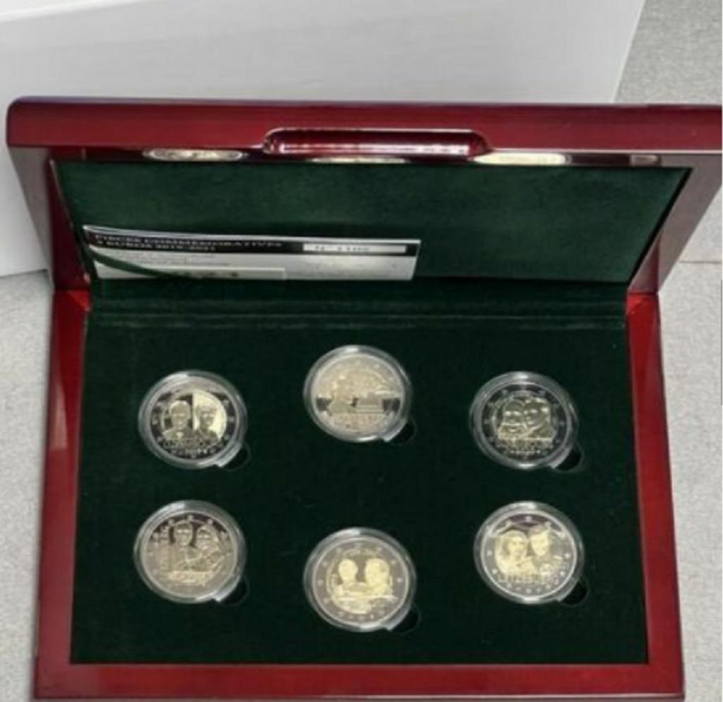 Luxemburg 2019-2021 - 6x 2 euro CC - PROOF - Varianten!, Ophalen of Verzenden, Luxemburg, 2 euro, Setje
