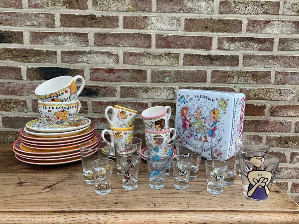 Glazen-borden-tassen, Huis en Inrichting, Ophalen of Verzenden, Zo goed als nieuw, Glas of Glazen