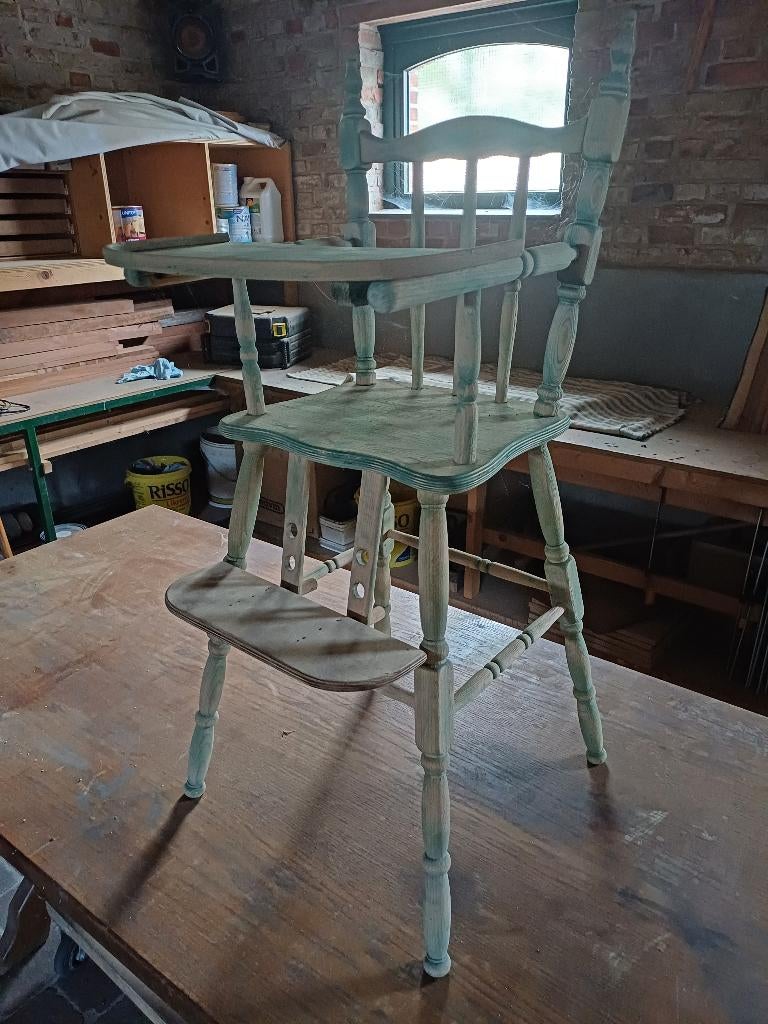 kinderstoel in beuk, Enlèvement, Utilisé, Chaise évolutive