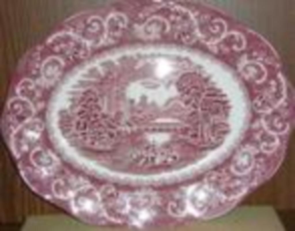 Ovalen bord  RIVER SCENE  CANTERBURY (Ironstone) (m), Huis en Inrichting, Ophalen of Verzenden