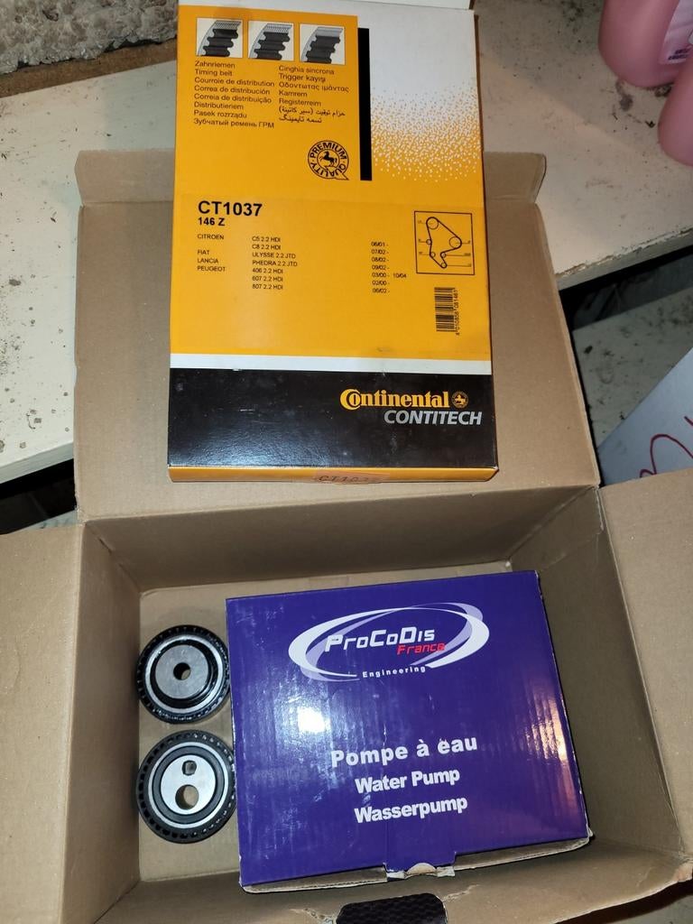 Kit courroie accessoire et pompe à eau pour 2.2 hdi et jtd, Enlèvement ou Envoi