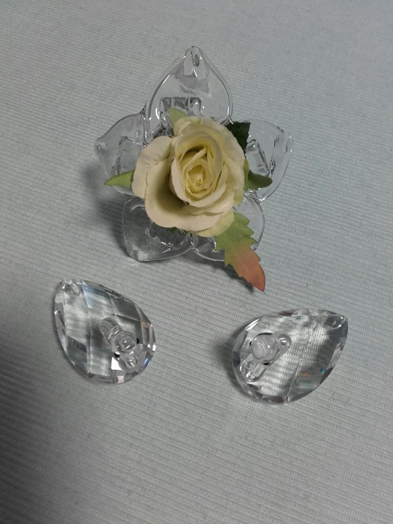 1 roosje en 2 zwaantjes in glas, Antiek en Kunst, Ophalen