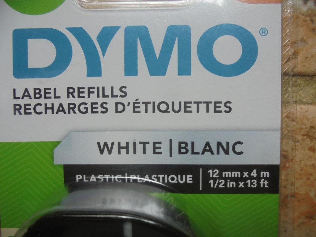 Dymo S0721660 / 91221 plastic tape wit 12 mm, Ophalen of Verzenden, Nieuw, Tape-label