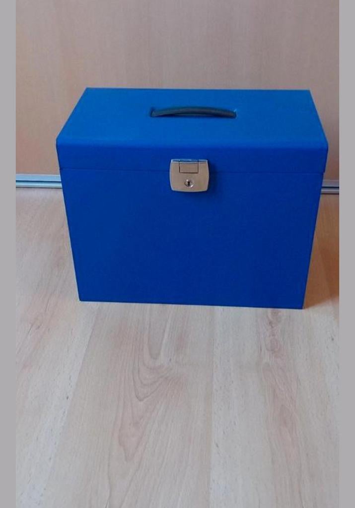 Opbergdoos met hangmappen, Huis en Inrichting, Woonaccessoires | Kisten, Zo goed als nieuw, Minder dan 50 cm, Minder dan 50 cm