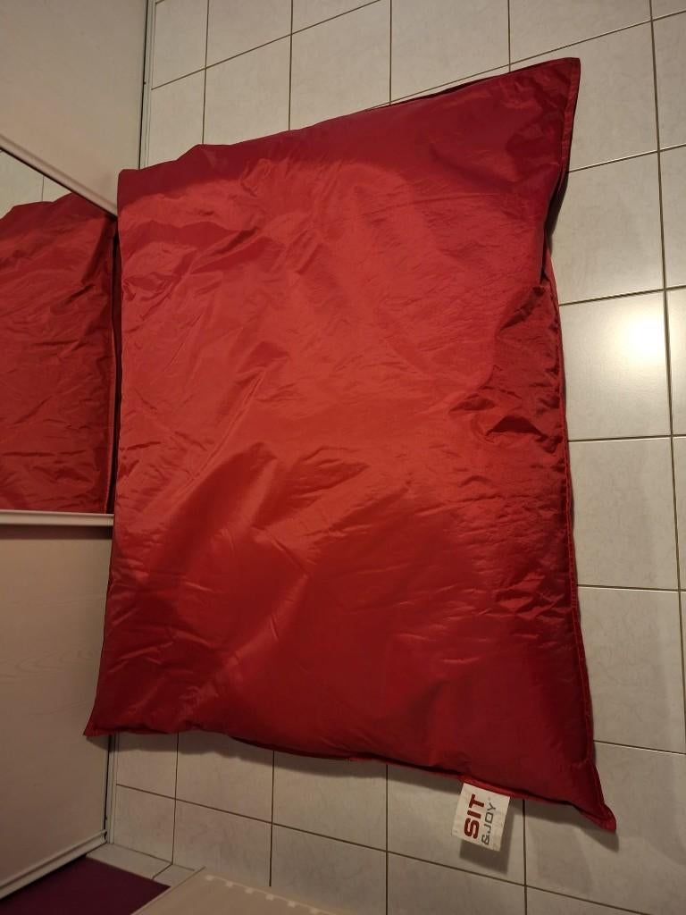 Rode zitzak Sit & Joy, Ophalen, Gebruikt, Rood, Zitzak