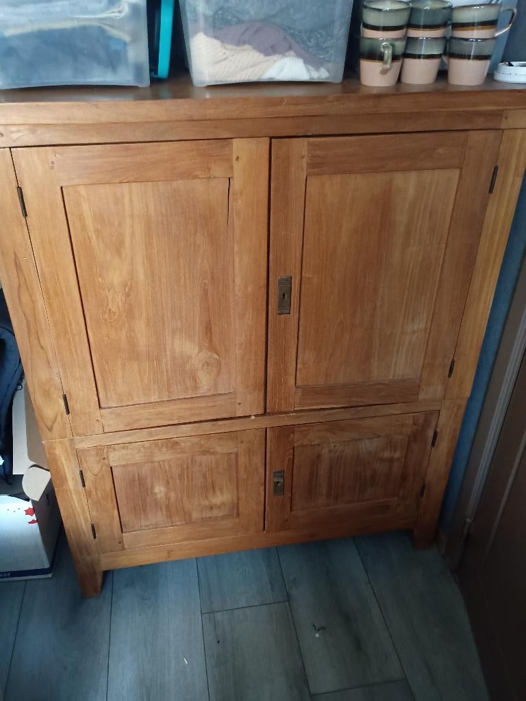 teaken kast, Ophalen of Verzenden, Gebruikt, Teakhout