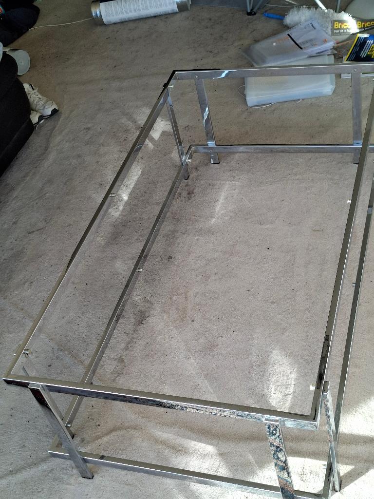 2 tijdloze moderne salontafels, Ophalen, Gebruikt, 100 tot 150 cm, 50 tot 100 cm
