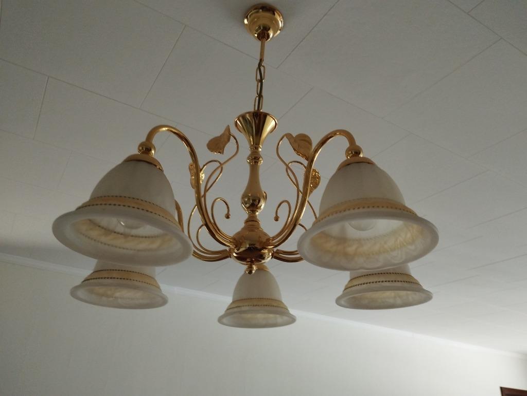 Vintage kroonluchter ...-20%, Ophalen, Zo goed als nieuw, Glas, Classique