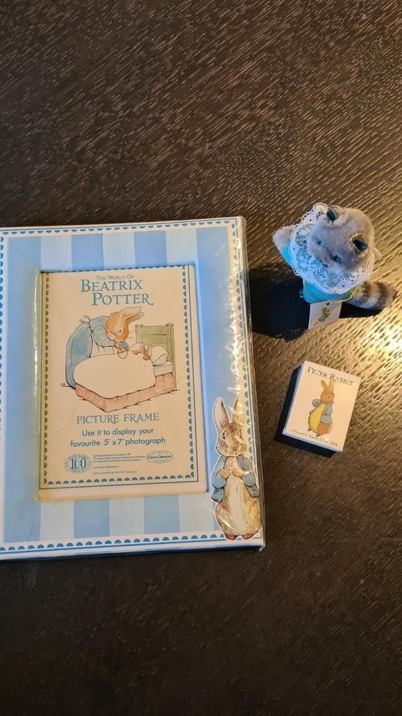 Beatrix Potter cadre photo et peluche pince et gomme, Enlèvement ou Envoi, Neuf
