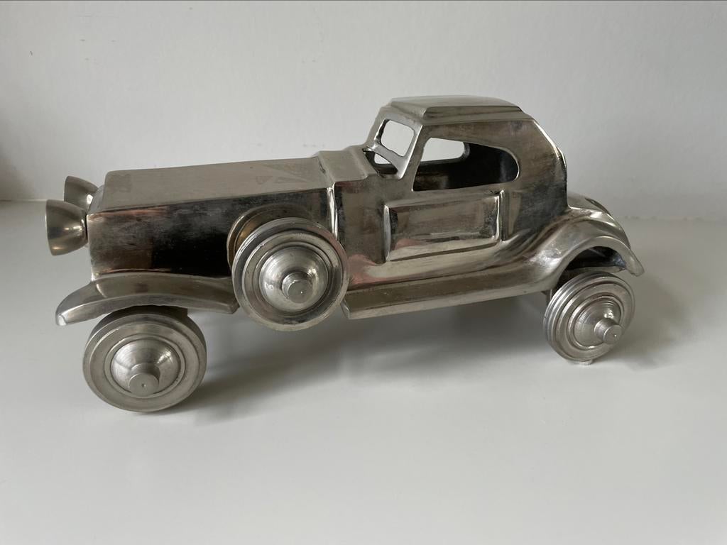 Auto oldtimer in chroom nikkel van Flamant, Huis en Inrichting, Woonaccessoires | Overige, Ophalen of Verzenden, Zo goed als nieuw