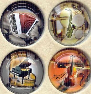 Champagne capsules - Generieken Muziekinstrumenten(G 827, Verzenden