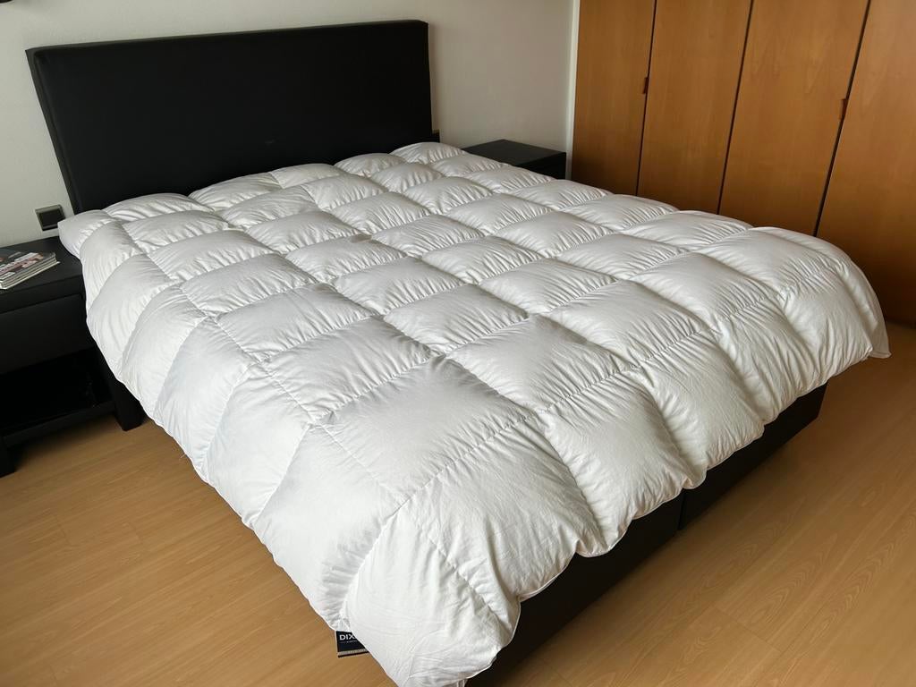 240x220 ganzendons dekbed Swiss Sense VERLAAGDE PRIJS!, Comme neuf, Enlèvement, Couverture ou Couette, Blanc