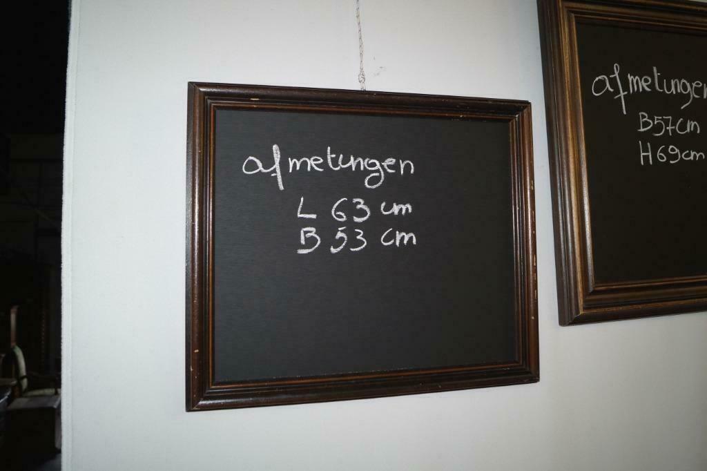 ancien cadre en bois avec ardoise 63cm par 53cm, Maison & Meubles, Enlèvement ou Envoi, Utilisé