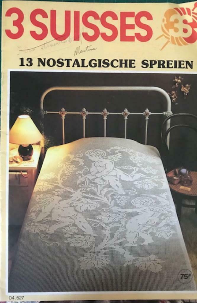 13 Nostalgische spreien, 3 Suisses, Hobby en Vrije tijd, Ophalen, Breien of Haken