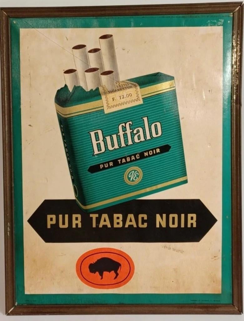 Ancien panneau publicitaire : 
Buffle, Enlèvement ou Envoi