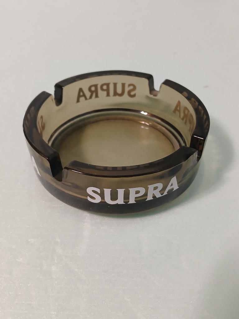 Ancien cendrier rond en verre SUPRA en bon état, Enlèvement ou Envoi, Comme neuf, Cendrier