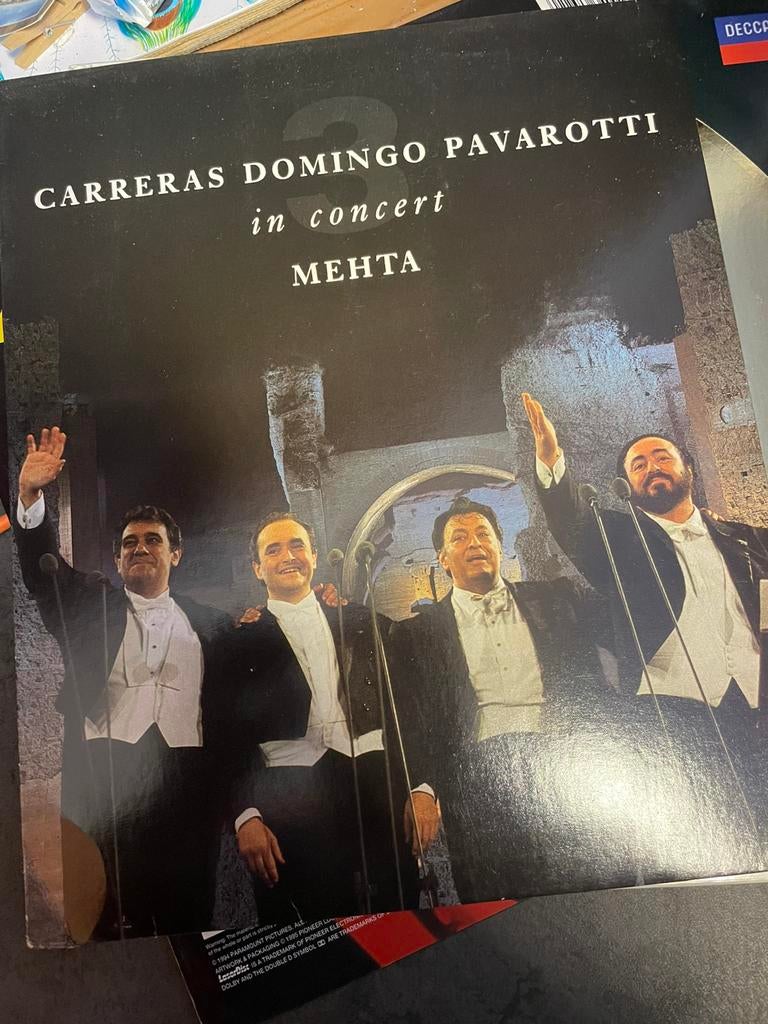 Laserdisc Carreras, Domingo et Pavarotti, Enlèvement ou Envoi, Comme neuf