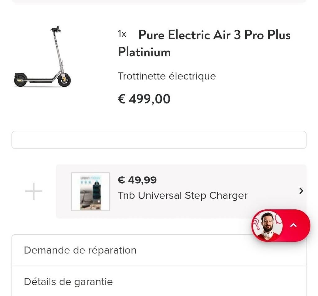 Trottinette électrique neuve, Vélos & Vélomoteurs, Enlèvement, Neuf, Step électrique (E-scooter), Pure