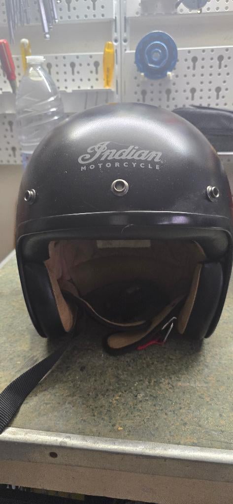 Casque moto jet Indian Motorcycle MEDIUM - Noir mat, Motos, Enlèvement, M, Casque jet, Autres marques
