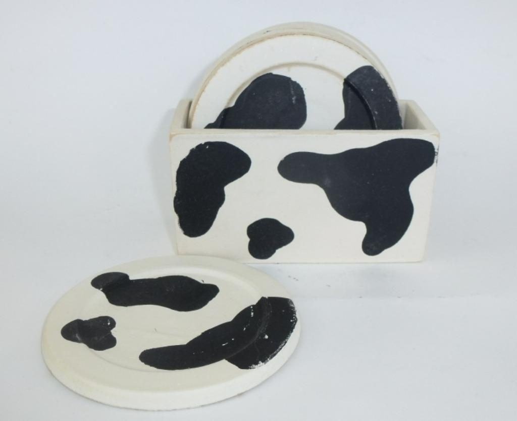 6 sous-verres pour verre dans un support imprimé vache, Enlèvement ou Envoi, Neuf