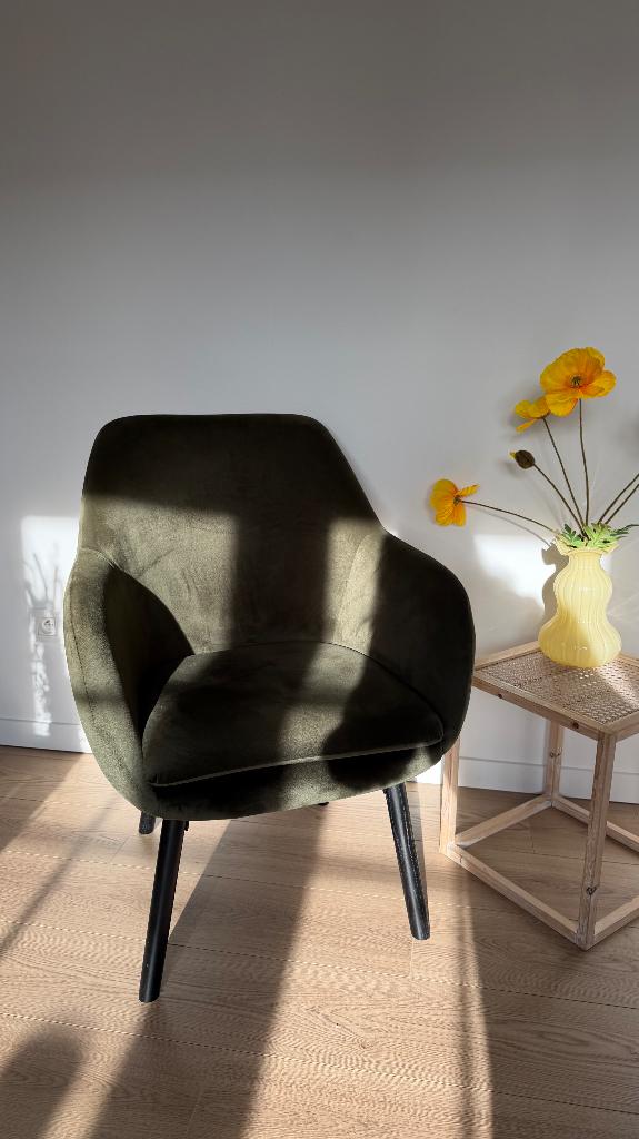 Velvet Zeteltje, Huis en Inrichting, Fauteuils, Ophalen, Minder dan 75 cm, Zo goed als nieuw, Stof