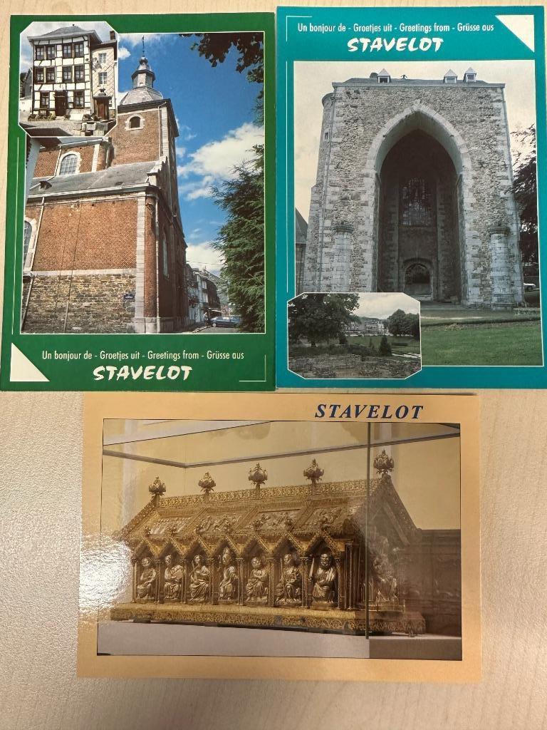 3 postkaarten Stavelot ongelopen, Ophalen of Verzenden, 1980 tot heden, Ongelopen, Luik