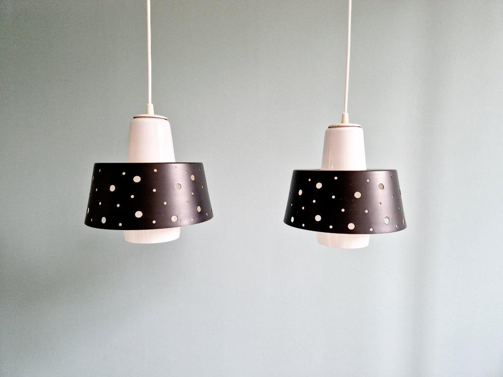 Duo Scandinavische opaline hangers, jaar 60, Ophalen of Verzenden