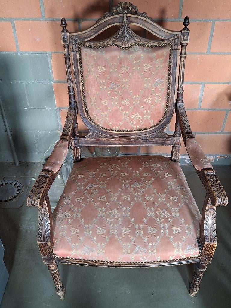 antieke stoel met leuning, Antiek en Kunst, Ophalen