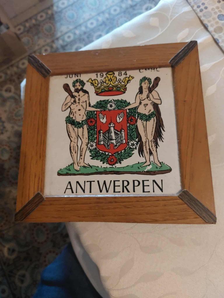 Decoratieve tegel / Antwerpen / juni 1984, Antiek en Kunst, Verzenden