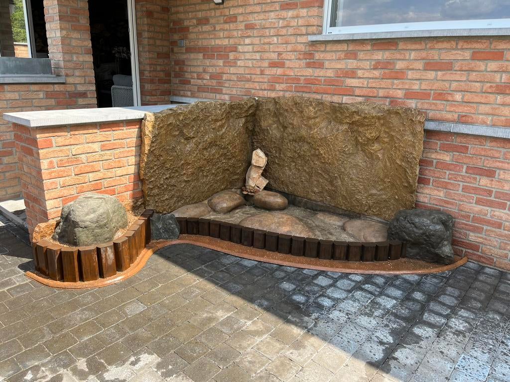 Nieuw fontein-terrariumzwembad! Vijver met stenen muur, Tuin en Terras, Ophalen, Nieuw, Hardsteen, Fontein