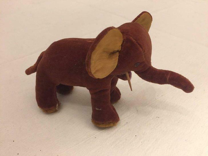 éléphant velours - ancien -, Antiquités & Art, Curiosités & Brocante