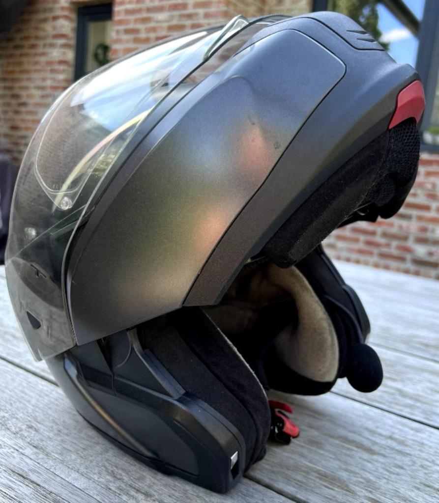 BMW System 6 helm - grijs - Maat 54/55, Motoren, Kleding | Motorhelmen, Systeemhelm, Kinderen, S, Tweedehands