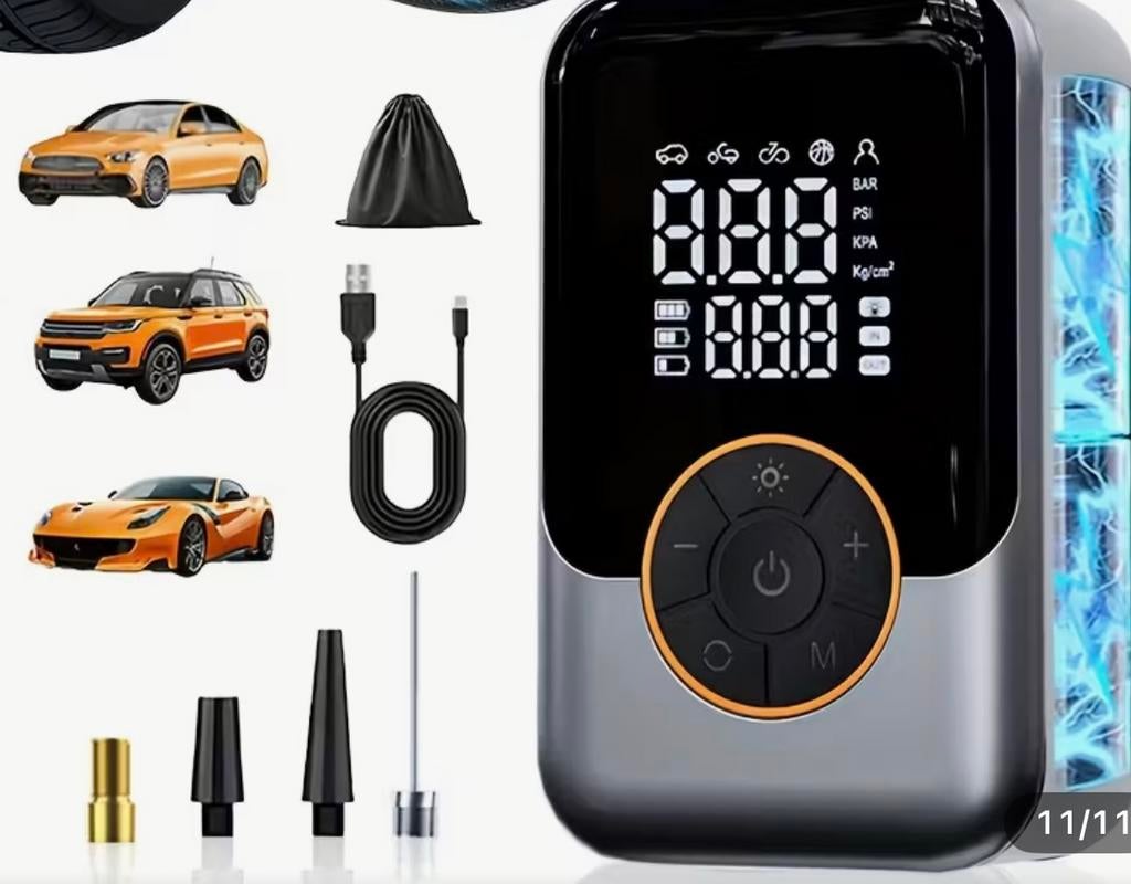 MINI GONFLEUR DE PNEUS SANS FIL RECH. USB, Enlèvement, Neuf