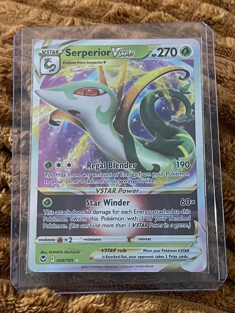 Silver Tempest Serperior Vmax 008/195, Hobby en Vrije tijd, Verzamelkaartspellen | Pokémon, Ophalen of Verzenden
