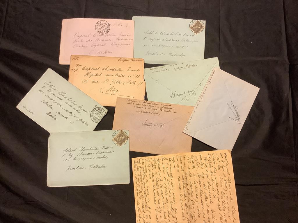 10 Lettres d un chasseur ardennais ww2 authentique, Enlèvement ou Envoi