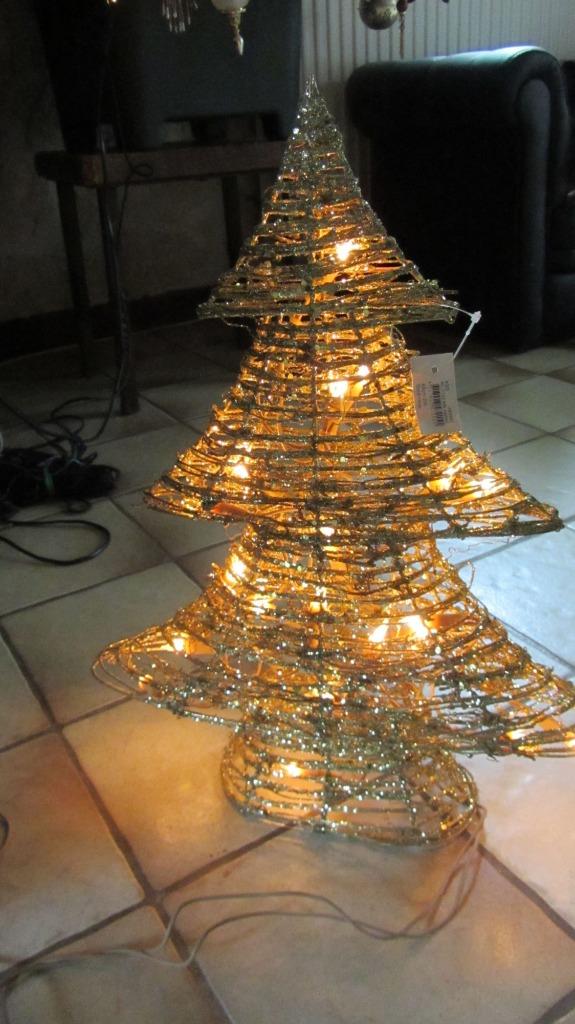 Sapin de Noel lumineux doré, Enlèvement, Neuf