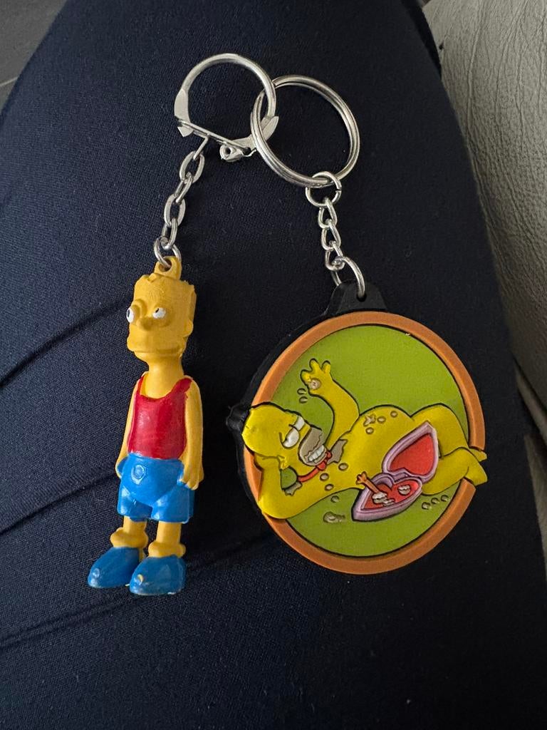Sleutelhangers Bart Simpson Homer Simpson., Verzamelen, Ophalen, Zo goed als nieuw, Knuffel of Figuurtje