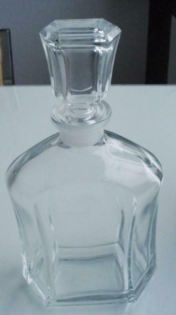 Carafe hexagonale en verre art déco hauteur 26,5 cm TB Etat, Verre, Enlèvement, Utilisé, Autres types
