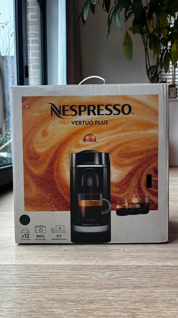 Nespresso Vertuo Plus, Espresso apparaat, Nieuw, Ophalen of Verzenden, 4 tot 10 kopjes